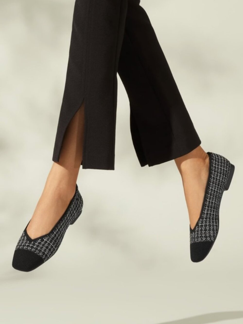 Vivaia NEW Margot 2.5 Tweed Square Toe Flats 43